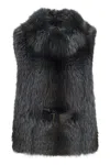Brunello Cucinelli Fox Fur Vest In Blue