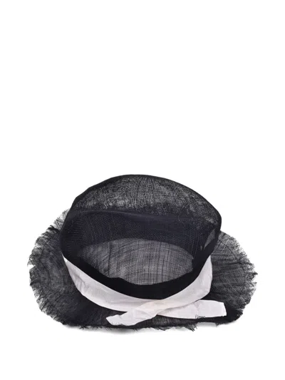 Brunello Cucinelli Frayed-brim Hat In Black