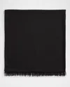 Brunello Cucinelli Frayed Cashmere Scarf In C101 Black