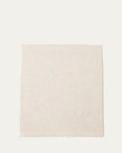 Brunello Cucinelli Frayed Cashmere Scarf In Neutral