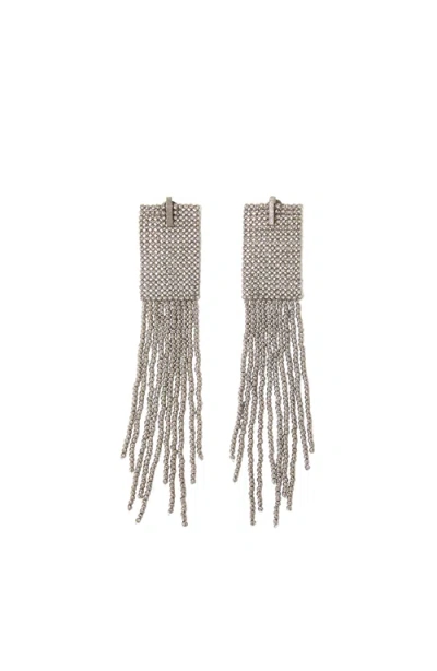 Brunello Cucinelli Frayed Earrings In Gold