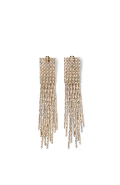 Brunello Cucinelli Frayed Earrings In Gold