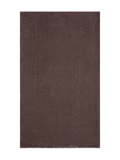 Brunello Cucinelli Frayed-edge Scarf In Brown