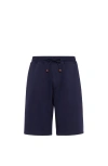 Brunello Cucinelli French Terry Bermuda Shorts In Cobalt