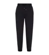 Brunello Cucinelli Techno Cotton Fleece Trousers With Zip On Stretch Bottom, Crete And Piping In Black