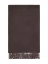 Brunello Cucinelli Fringe Cashmere Scarf In Brown