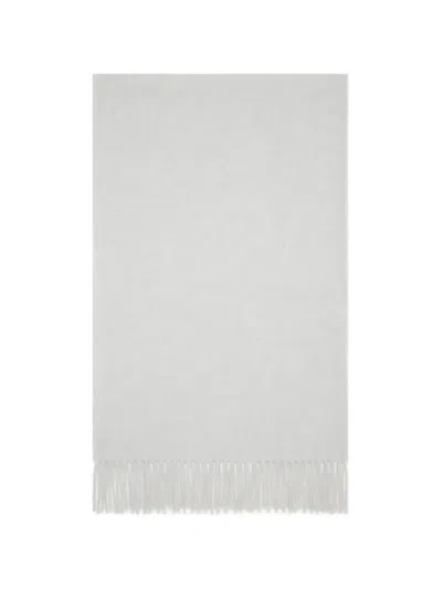 Brunello Cucinelli Fringe Cashmere Scarf In Gray