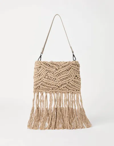 BRUNELLO CUCINELLI FRINGE-DETAILING SHOULDER BAG
