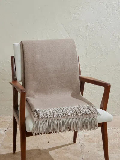 Brunello Cucinelli Fringed Cashmere And Silk-blend Throw In Brown