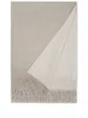 Brunello Cucinelli Fringed Cashmere Blanket In Neutrals