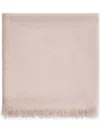 Brunello Cucinelli Fringed Cashmere-silk Scarf In Light Pink