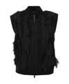 Brunello Cucinelli Fringed-effect Gilet In Black