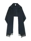 Brunello Cucinelli Fringed-hem Cape In Blue