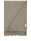 Brunello Cucinelli Fringed-hem Cashmere Blanket In Brown