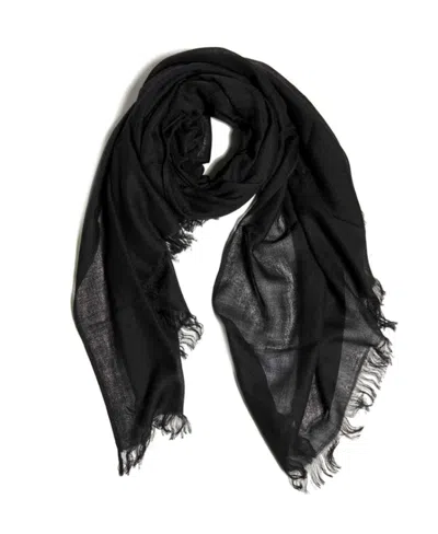 Brunello Cucinelli Fringed-hem Scarf In Black