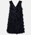 Brunello Cucinelli Jacquard Fringe Shift Dress