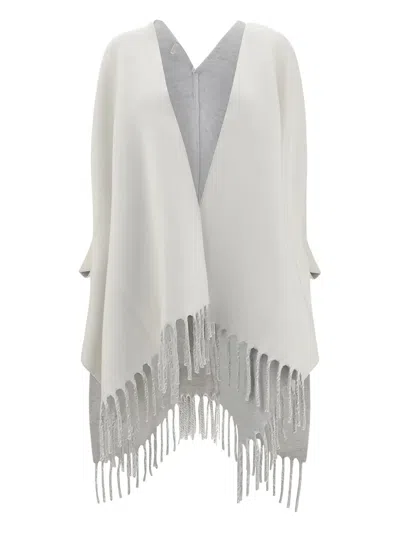 BRUNELLO CUCINELLI FRINGED PONCHO