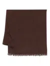 Brunello Cucinelli Fringed Scarf In Brown