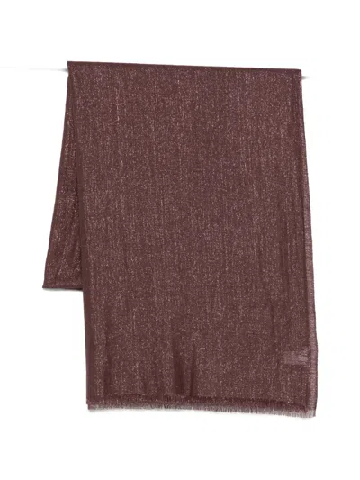 Brunello Cucinelli Fringed Scarf In Brown