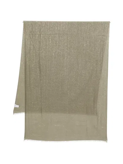 Brunello Cucinelli Fringed Scarf In Burgundy