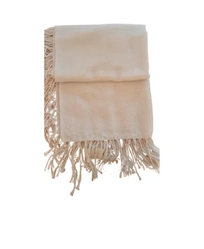 Brunello Cucinelli Fringed Scarf In Nude