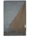 Brunello Cucinelli Fringed Silk Blanket In Brown