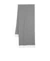 Brunello Cucinelli Fringed Silk Scarf In Gray