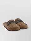 Brunello Cucinelli Fussbett Bead-embellished Fringed Suede Slippers