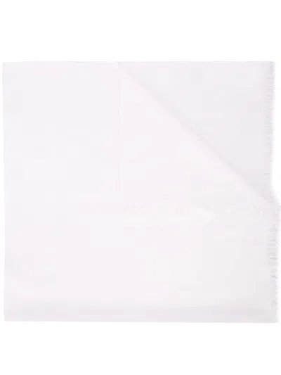 Brunello Cucinelli Fringed-edge Lightweight Scarf In White
