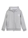 Brunello Cucinelli Front-detail Zip-up Sweatshirt In Gray