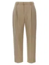 Brunello Cucinelli Single-pleat Straight-leg Trousers In Beige