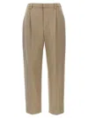 Brunello Cucinelli Single-pleat Straight-leg Trousers In Beige
