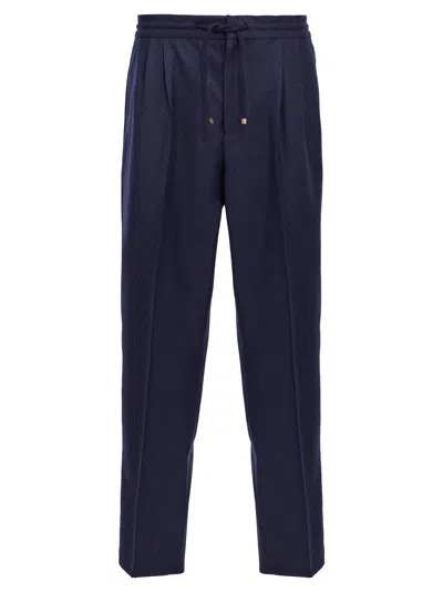 Brunello Cucinelli Front Pleat Pants Blue