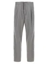 Brunello Cucinelli Pleated Drawstring Trousers In Gray