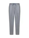 Brunello Cucinelli Pleated Drawstring Trousers In Grey