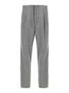 Brunello Cucinelli Pleated Drawstring Trousers In Grey