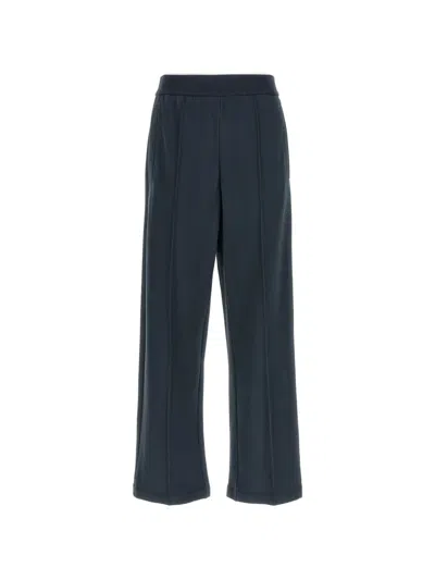 Brunello Cucinelli Cotton Smooth French Terry Track Trousers In Blue