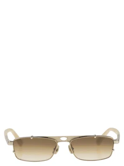 Brunello Cucinelli Full Frame Sunglasses In Gold