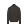 Brunello Cucinelli Full Zip Cashmere Cardigan In Brown