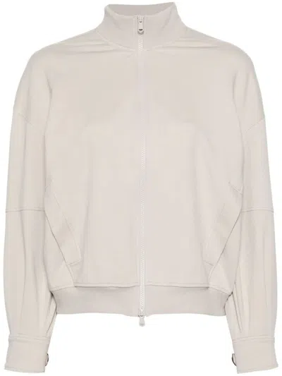 Brunello Cucinelli Full-zip Sweatshirt In Beige