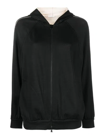 Brunello Cucinelli Full-zip Hoodie In Black
