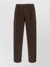Brunello Cucinelli Functional Cargo Trousers Featuring Pockets In Brown