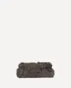 Brunello Cucinelli Wavy Shearling Clutch Bag In Brown