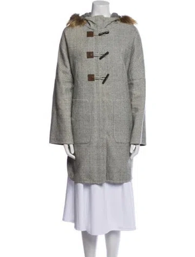 Pre-owned Brunello Cucinelli Fur Coat In Gray