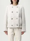 Brunello Cucinelli Fur Coats  Woman Color Beige In White