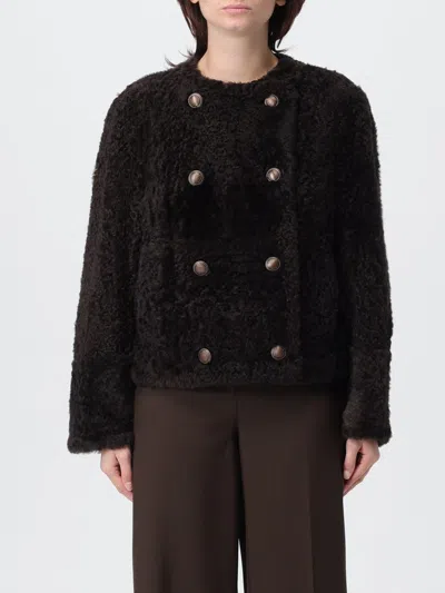 BRUNELLO CUCINELLI FUR COAT BRUNELLO CUCINELLI WOMAN COLOR COCOA,H31465113