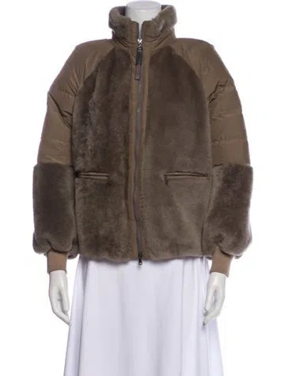 Pre-owned Brunello Cucinelli Fur Jacket In Brown