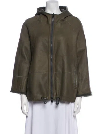 Pre-owned Brunello Cucinelli Fur Jacket W/ Tags In Green