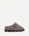 Brunello Cucinelli Fur Sabot In Gray