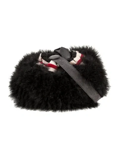 Pre-owned Brunello Cucinelli Fur Shoulder Bag In Black